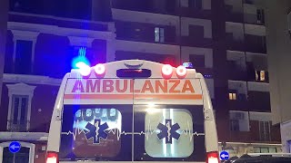 ambulanza 118 sirena Fiat ducato lampeggianti led blu e sirena [upl. by Ciredor286]