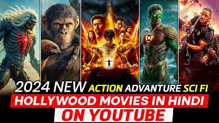 Top 12 Best Adventure Hollywood Movies On YouTube In Hindi  2024 Hollywood Movies in Hindi Dubbed [upl. by Annahavas]