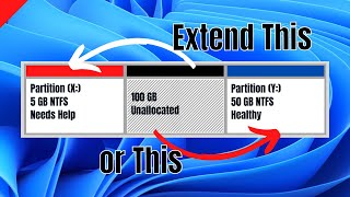 Extend a Drive in Windows When The Unallocated Space is to The Left to The Right or Not Even Close [upl. by Andrea]