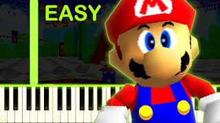 SUPER MARIO 64 MAIN THEME  EASY Piano Tutorial [upl. by Yttik]