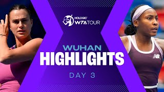 Andreeva Sisters face off amp Gauff features on Day 3 of Wuhan 2024  WTA Match Highlights [upl. by Antone]