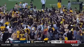 winless Kennesaw State UPSETS Liberty and fans storm the field before the game is over [upl. by Lavinia593]