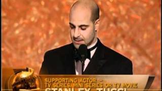 Stanley Tucci Wins Best Supporting Actor TV Movie  Golden Globes 2002 [upl. by Eelir]