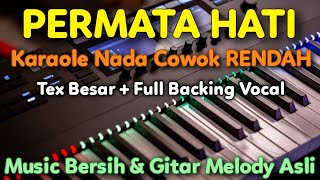 PERMATA HATI Karaoke Nada Cowok Rendah  Evie Tamala [upl. by Coppins]