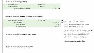 Lineare Abschreibung  Buchungen Anschaffungskosten [upl. by Raney934]