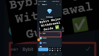 Major Bybit withdrawal Kaise Kare Guide ✅  Major Bybit withdrawal process Guide majorairdrop [upl. by Eiduj]