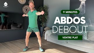 9 min ABDOS DEBOUT pour un ventre plat 🔥 Alexandre Mallier  Move Your Fit [upl. by Mlawsky]