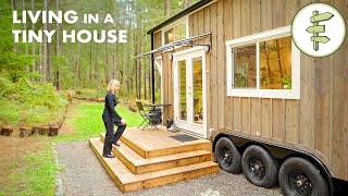 Woman Living in a Perfect Tiny House with BEAUTIFUL Interior Design – Cost amp Full Tour [upl. by Leinoto]