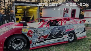 Let’s get 2024 started redclayoval at Toccoa RacewayPractice with the Super Late Model [upl. by Eriuqs]