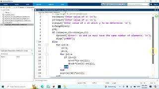 Lagranges Interpolation  Using MatLab [upl. by Dill]