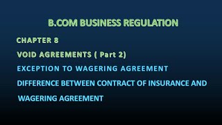 Exception to wagering agreements  part 2 [upl. by Wernher]