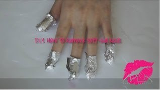 DIY How To Remove SoftGel Nails [upl. by Yrdnal]