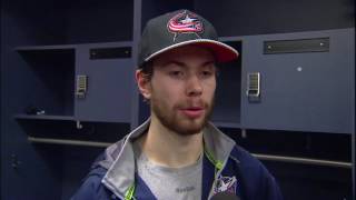 Oliver Bjorkstrand after the Blue Jackets win in OT [upl. by Grover]