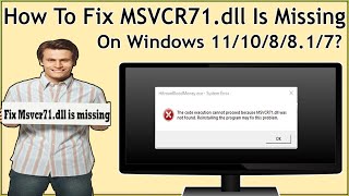 How To Fix MSVCR71dll Is Missing From Your Computer On Windows 11 Windows 10 Windows 8817 [upl. by Aelat]