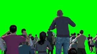 Green Screen Crowd People Cheer Acclaim Concert  Footage PixelBoom [upl. by Aekan]