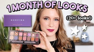 ANASTASIA NORVINA PALETTE 1 MONTH 1 PALETTE  20 looks 💜 [upl. by Blancha]