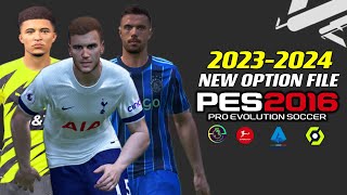 PES 2016  NEWOPTIONFILE RSP PATCH 2024  12124  PC [upl. by Llerral]