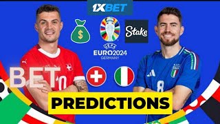 Switzerland vs Italy  EURO 2024 Expert Predictions Best Bets on Stake [upl. by Cassey]