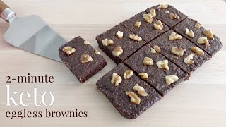 Keto 2minute Eggless Brownies [upl. by Nwahsan]