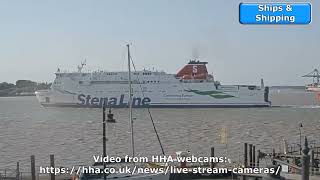 Ferry Stena Nordica passing HaPenny Pier Harwich as she arrives from the Hook 8 June 2023 [upl. by Greenwell]