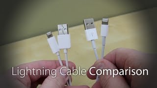 Apple Lightning Cable vs KnockOff Lightning Cable [upl. by Nyrol]