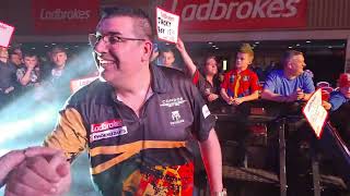 Live Darts Walkon  Simon Whitlock amp Jose De Sousa  Masters 2022 [upl. by Llehsad972]