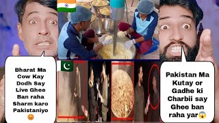 How Ghee Manufacture In Indian Factory Vs How Ghee Manufacture In Pakistan Factory  Pakistani React [upl. by Mlohsihc265]