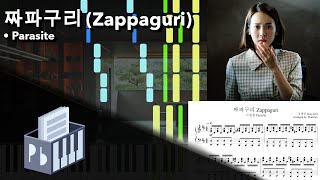 짜파구리  기생충parasite OST 『JjapaguriZappaguri』Piano Tutorial [upl. by Acihsay]