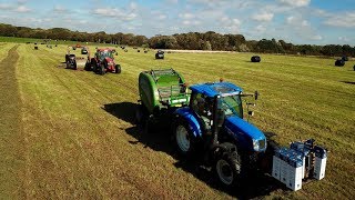 BALING WRAPPING AND STACKING [upl. by Gleich]