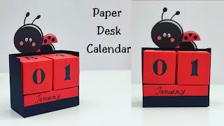 DIY PAPER DESK CALENDAR 2021  DIY Calendar Paper Craft  Easy kids craft ideas  Calendar Making [upl. by Marybella]