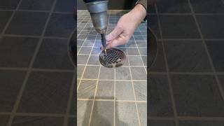 Replace shower drain cover screen from chrome to black easy DIY [upl. by Alek]