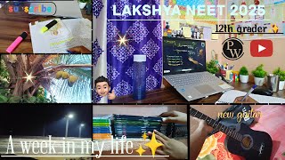 LAKSHYA NEET 2025 📚study vlog✍️✨ begining of class 12th  vlog5 [upl. by Marchall]