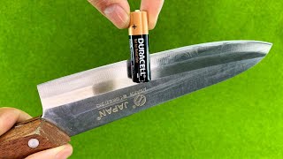 Easy Way To Sharpen A Knife Like A Razor Sharp  Amazing Idea [upl. by Idnew]