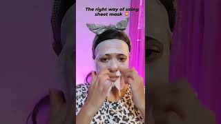 Correct way of applying sheet mask🚨tips skincare sheetmask tricks [upl. by Dion478]