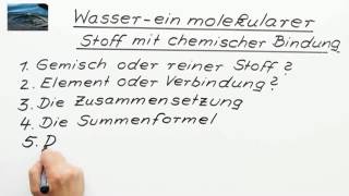 Eigenschaften des Wassers  Chemie  Allgemeine und anorganische Chemie [upl. by Yllime]