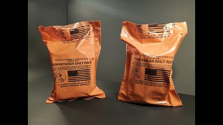 2021 HDR Humanitarian Daily Ration Menu 1 amp 2 Review 24 Hour MRE Tasting Test [upl. by Aivatan]