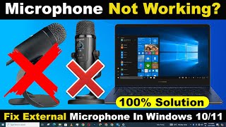 How To Fix Exeternal Microphone Not Working In Windows 1011  Digital Creator  Uday Pratap [upl. by Bancroft730]