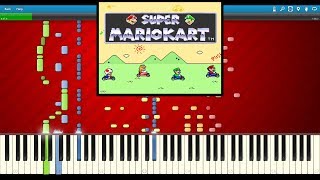 Super Mario Kart  Main Theme Synthesia [upl. by Eneloj]