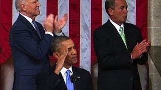 Obama salutes Afghanistan war hero in State of the Union [upl. by Vladamir]