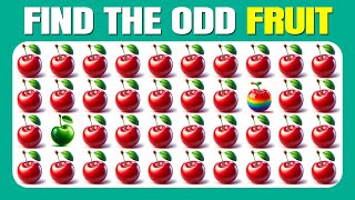 Find the ODD One Out  Fruit Edition 🥝🍓🍒 Easy Medium Hard  30 Ultimate Levels Quizzer Odin [upl. by Naeroled]