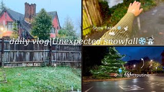 London Surprise Snowfall ❄️  Daily Life Turns Magical 🌨️Winter Vibes in the CitySnowDay DailyVlog [upl. by Gimpel]