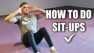 How to do Sit Ups  Proper Form [upl. by Jerrol]