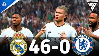 FC 24 Gameplay  Real Madrid 460 Chelsea  Ft Messi Ronaldo Mbappe Haaland Neymar Bellingham [upl. by Htaeh615]