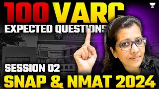 100 Most Expected VARC Questions  SNAP amp NMAT 2024  Session 02 [upl. by Alvar488]