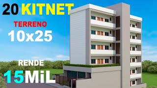 como fazer 20 KITNET que rendem 15 MiL mês  lote 10 x 25 [upl. by Forbes717]