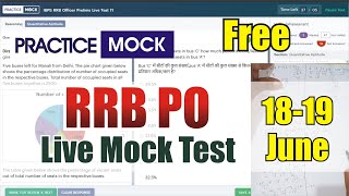 🎯PracticeMock RRB PO Live Mock Test 2024 Free  1819 June  How to Attempt Mock  rrbpo [upl. by Atiuqer301]