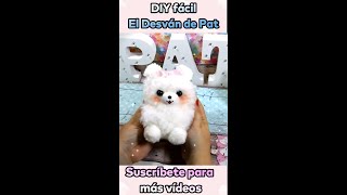 PELUCHE PERRITO 🐶 DIY FÁCIL DE HACER CON POMPONES DE LANA [upl. by Naam]