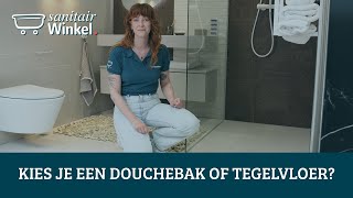 Kies je een douchebak of tegelvloer in inloopdouche [upl. by Allesor]