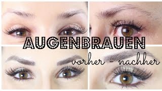 AUGENBRAUEN UPDATE  VORHER  NACHHER  MICROBLADING  Kathisfinest [upl. by Auburta]