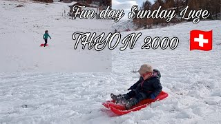 Fun day Sunday Luge THYON 2000Long Family shortvideo fundaysunday longfamily [upl. by Atinad]